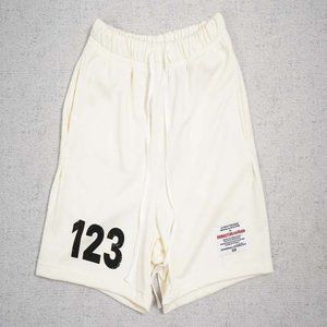 RIVINGTON ROI REBIS Drawstring White Solid Track Shorts
